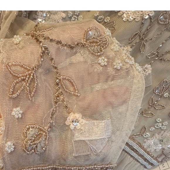 Mac Duggal Embellished illusion high Neck long sleeves Gown - Picture 10 of 13